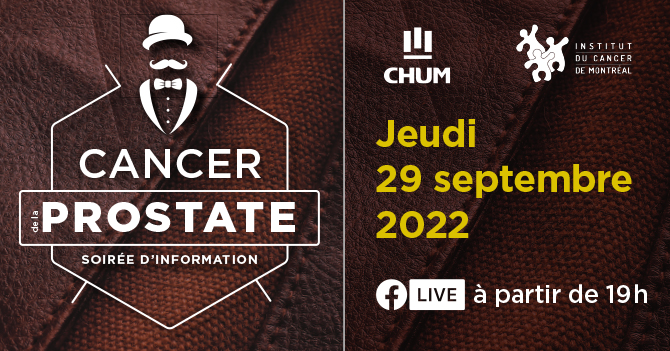 Bannière pour la soirée d'information sur le cancer de la prostate 2022