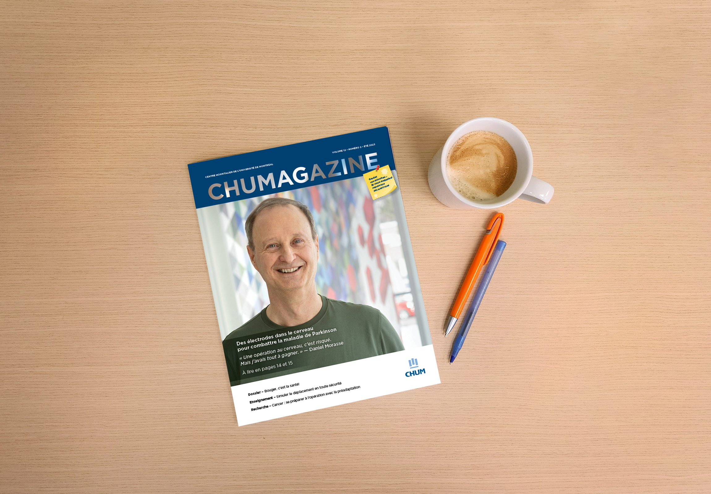 Photo de couverture de l'édition d'été 2023 du CHUMagazine
