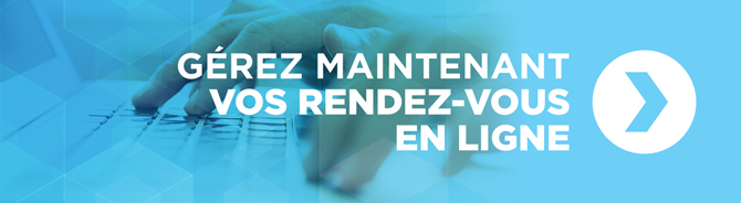 Bannière promotionnelle - Rendez-vous en ligne